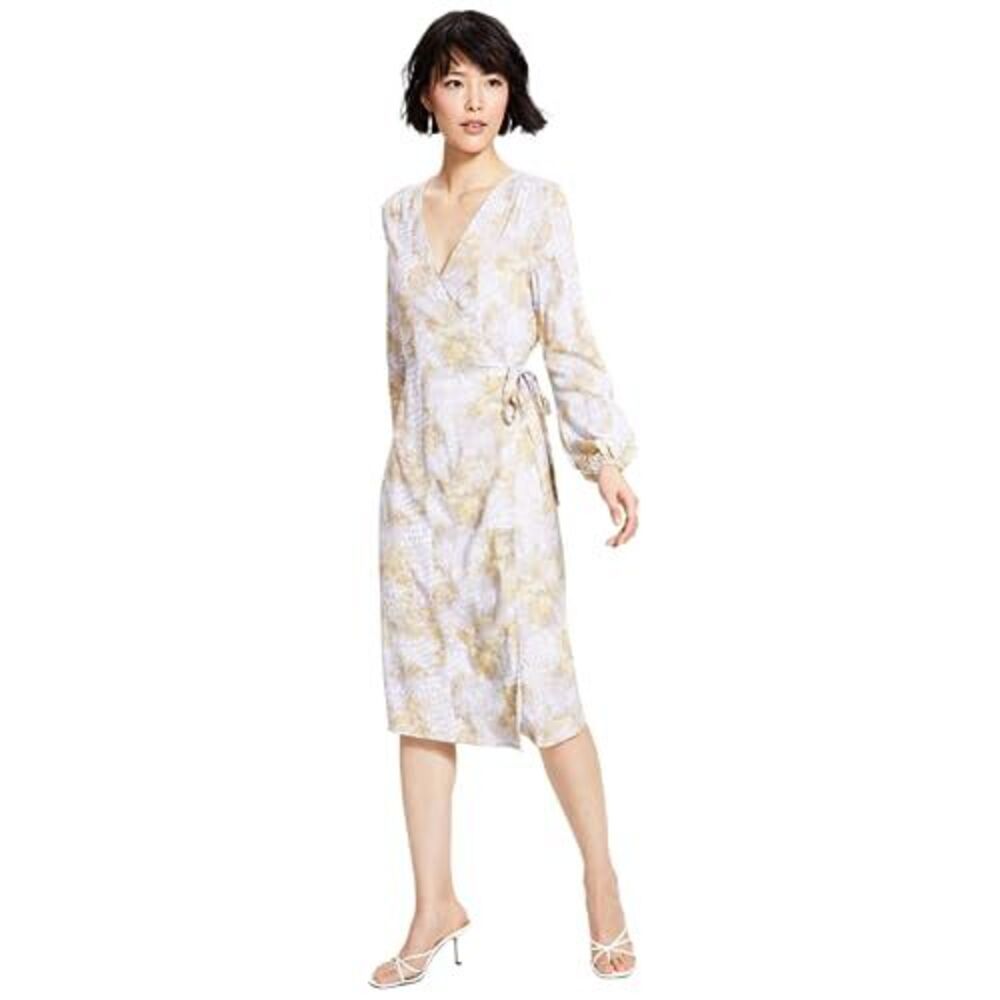 Tinsel Petite Midi Wrap Dress - Picture 2 of 4